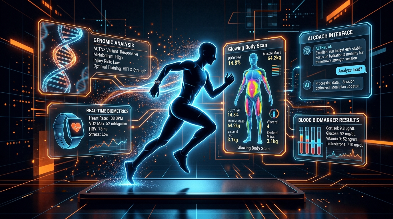 AI fitness dashboard showing calorie deficit calculation